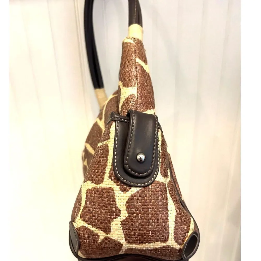 SR Squared By Sondra Roberts Giraffe Print Handbag